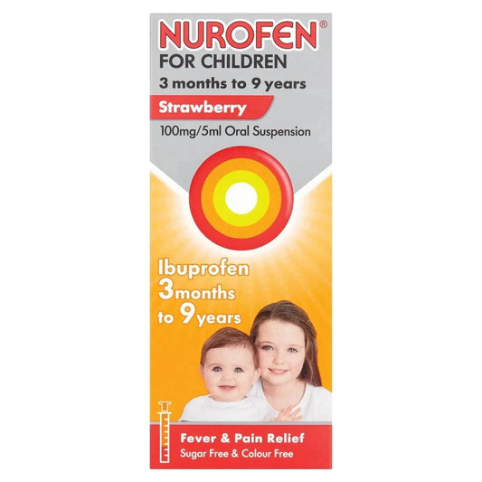 Nurofen for Children Strawberry 100mg/5ml Oral Suspension 3+ months 100ml