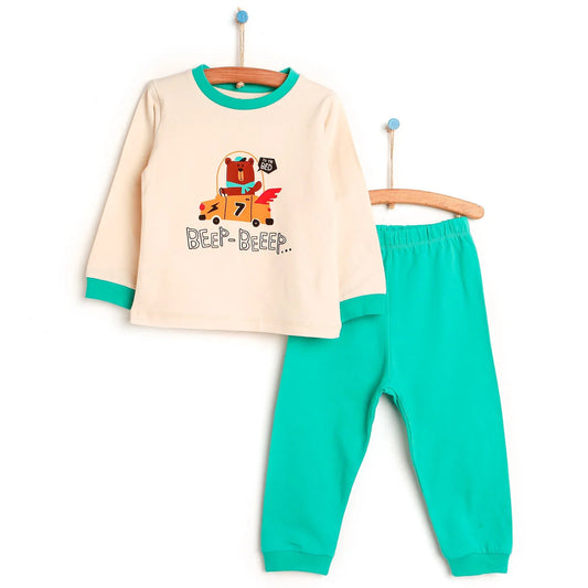 HelloBaby Basic Baby Boy Pyjamas Set - Ecru