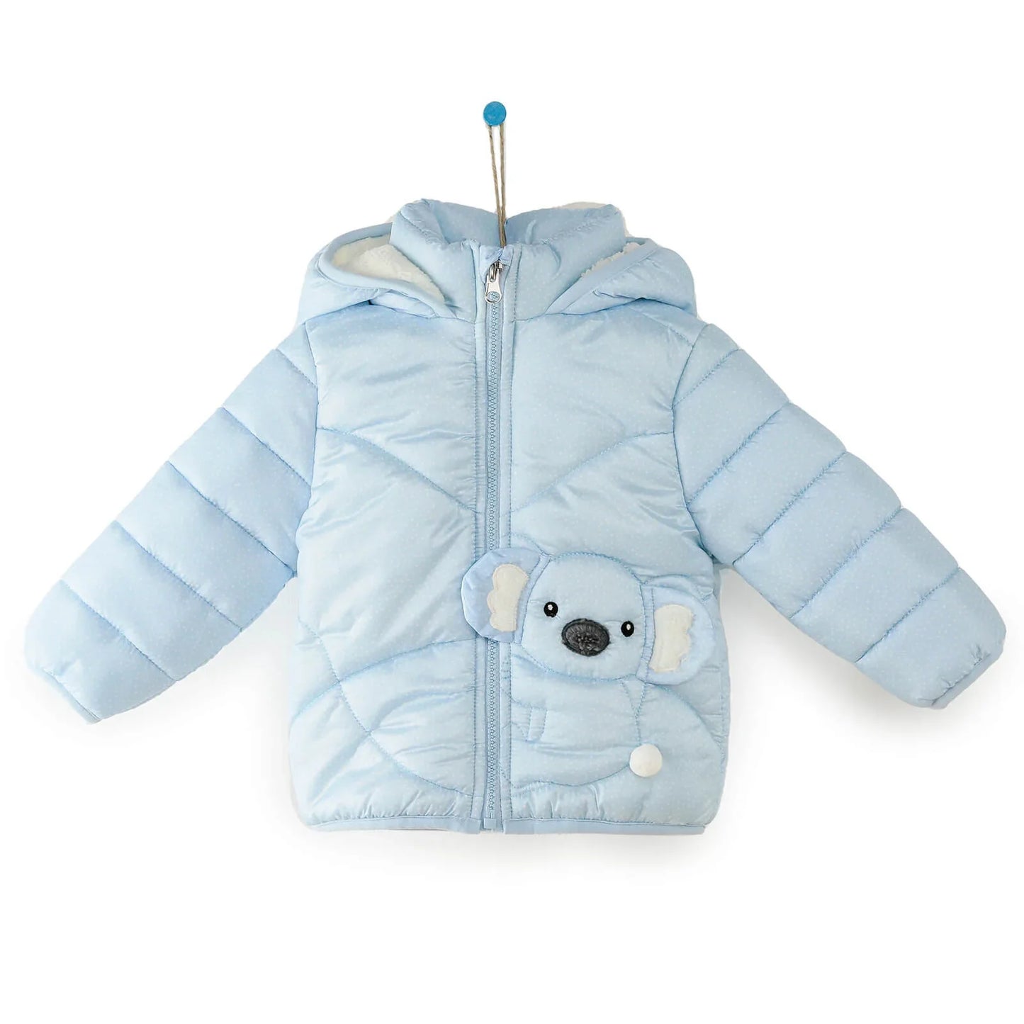 Midimod Baby Girl Coat with Ears - Blue