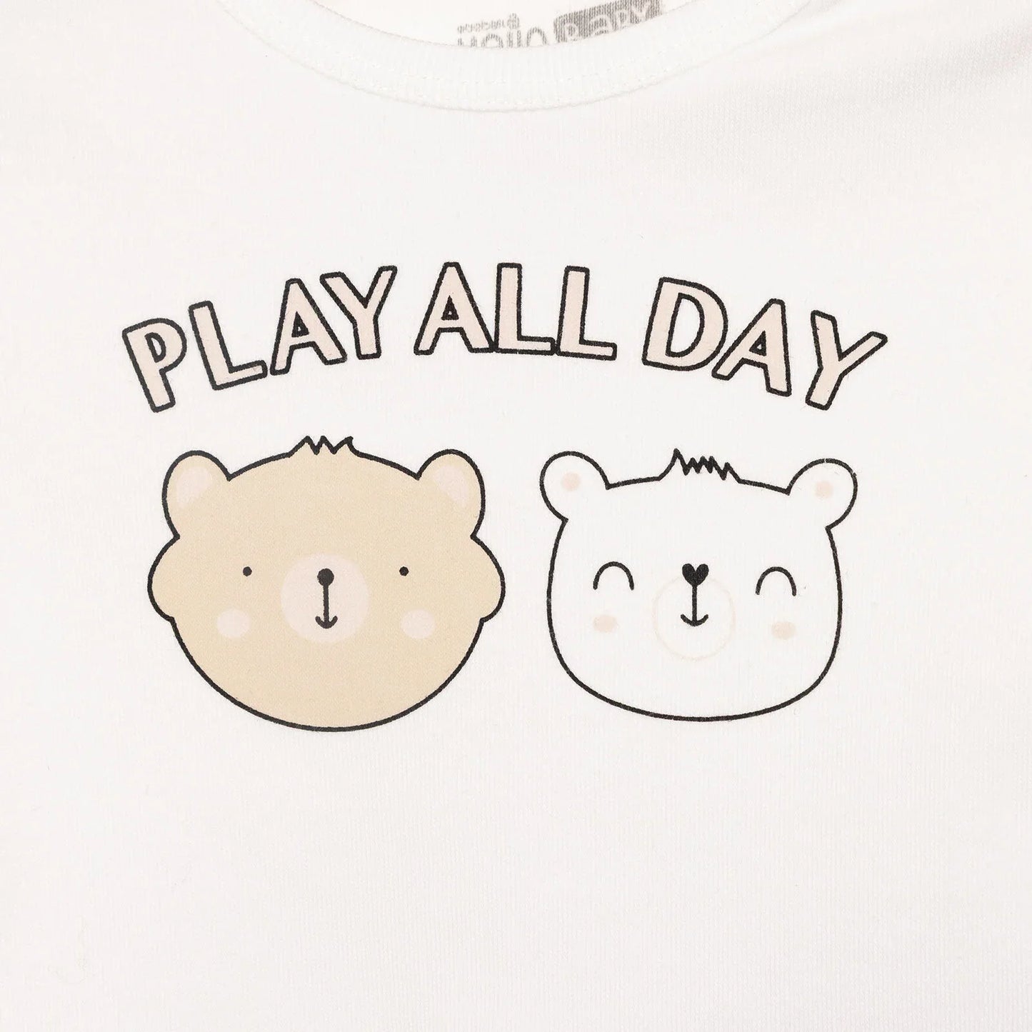 HelloBaby Boy Body-Footed Bottom-Hat - Ecru