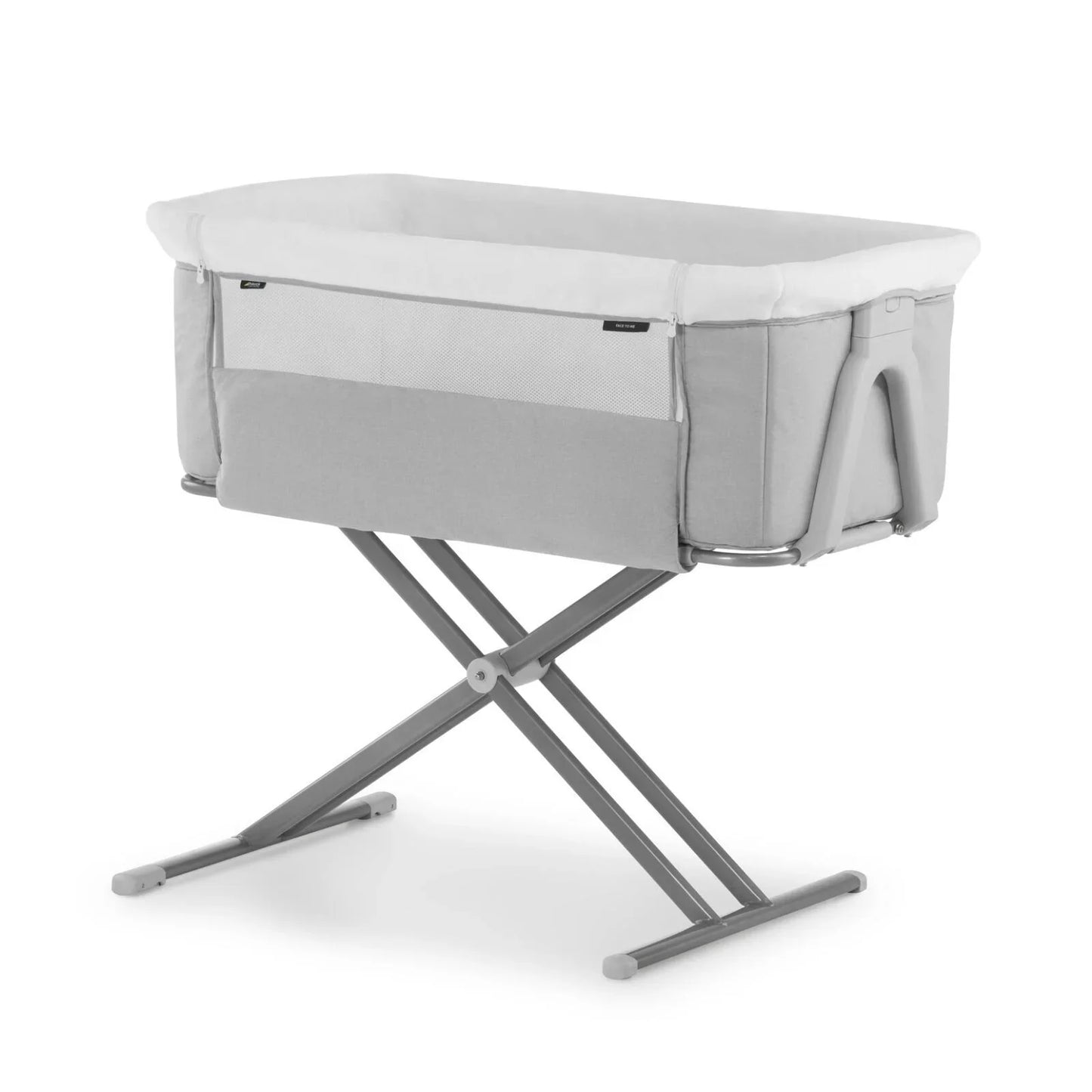 Hauck Face to Me 2 Bedside Crib - Melange Grey