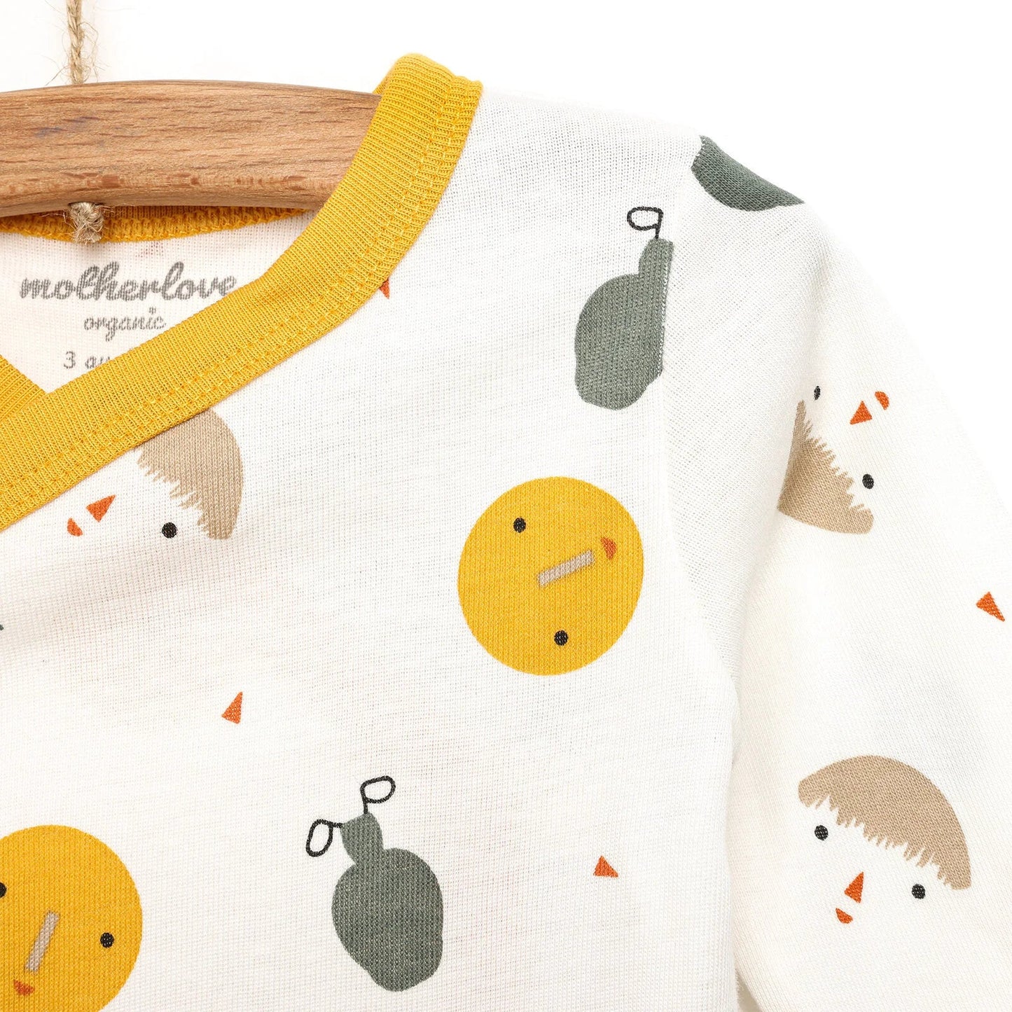 Motherlove Newborn Organic Sleeve Bodysuit - Beige