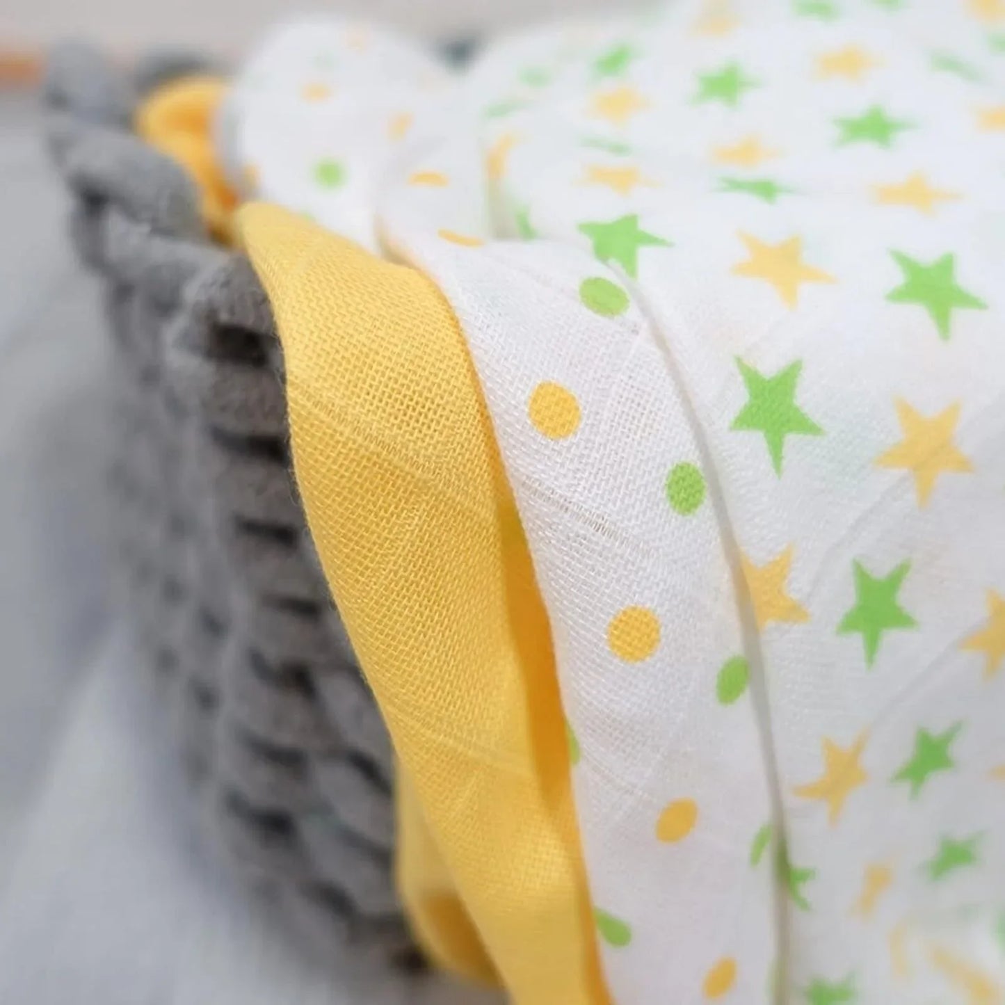 MuslinZ Muslin Squares 70x70cm 6 pcs - Yellow