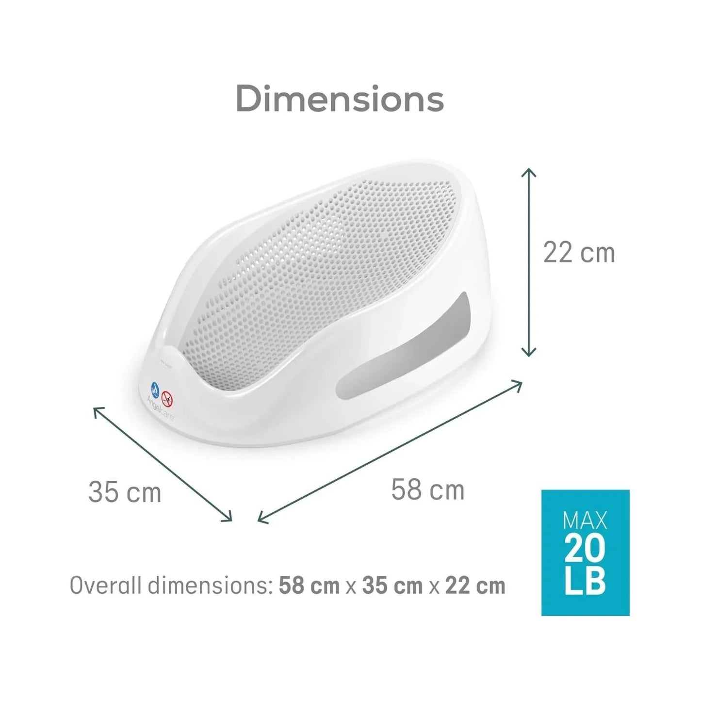 Angelcare Soft Touch Baby Bath Support - Grey