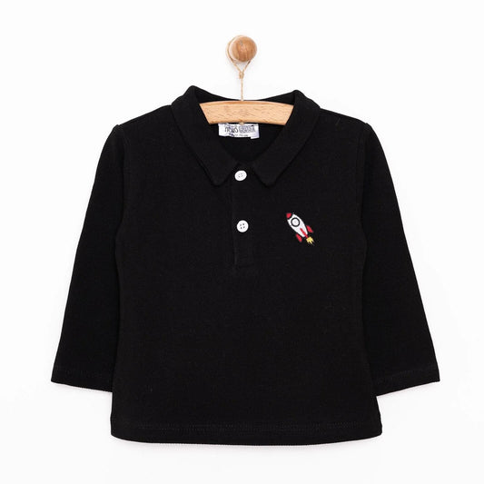 HelloBaby Basic Boy Camisole Long Sleeve T-shirt - Black