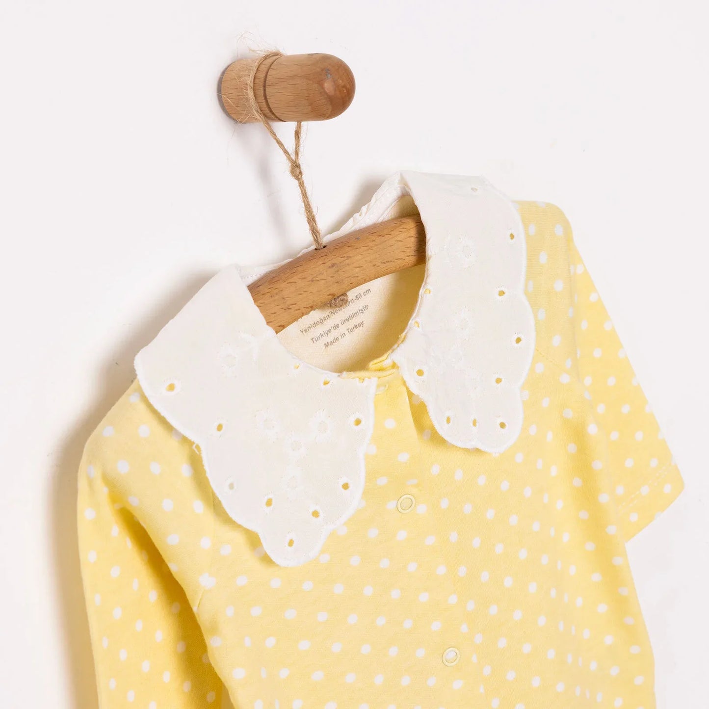 HelloBaby Newborn Girl Footed Jumpsuit - Yellow