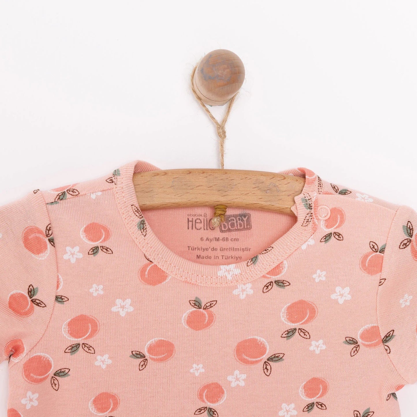 HelloBaby Baby Girl Short Sleeve Bodysuit 2 pcs - Pink