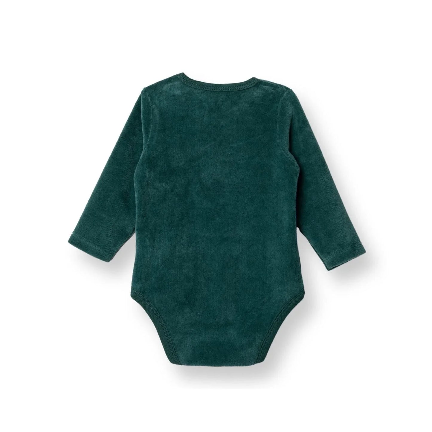 HelloBaby Boys Long Sleeve Bodysuit Christmas with Poppers Crew Neck Long Sleeve - Green
