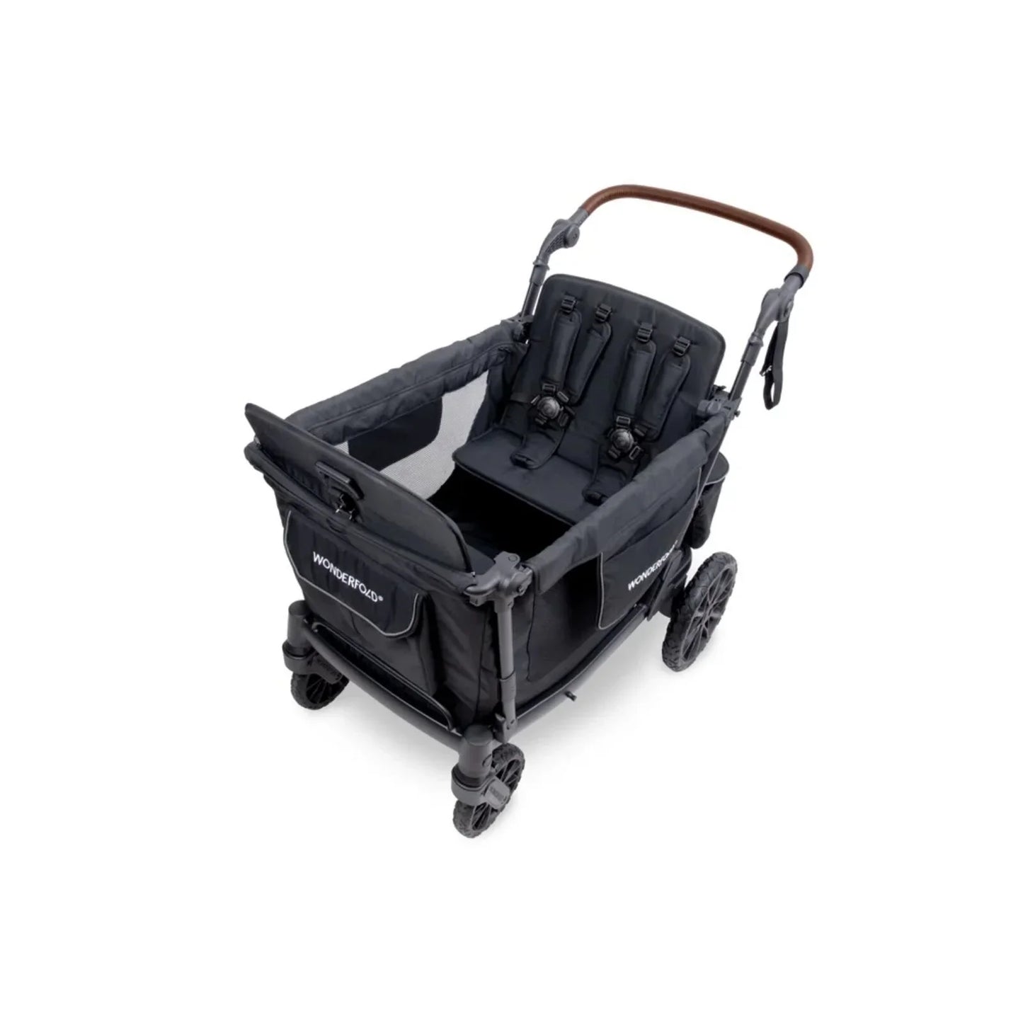 Wonderfold L4 Quad Stroller Wagon - Black