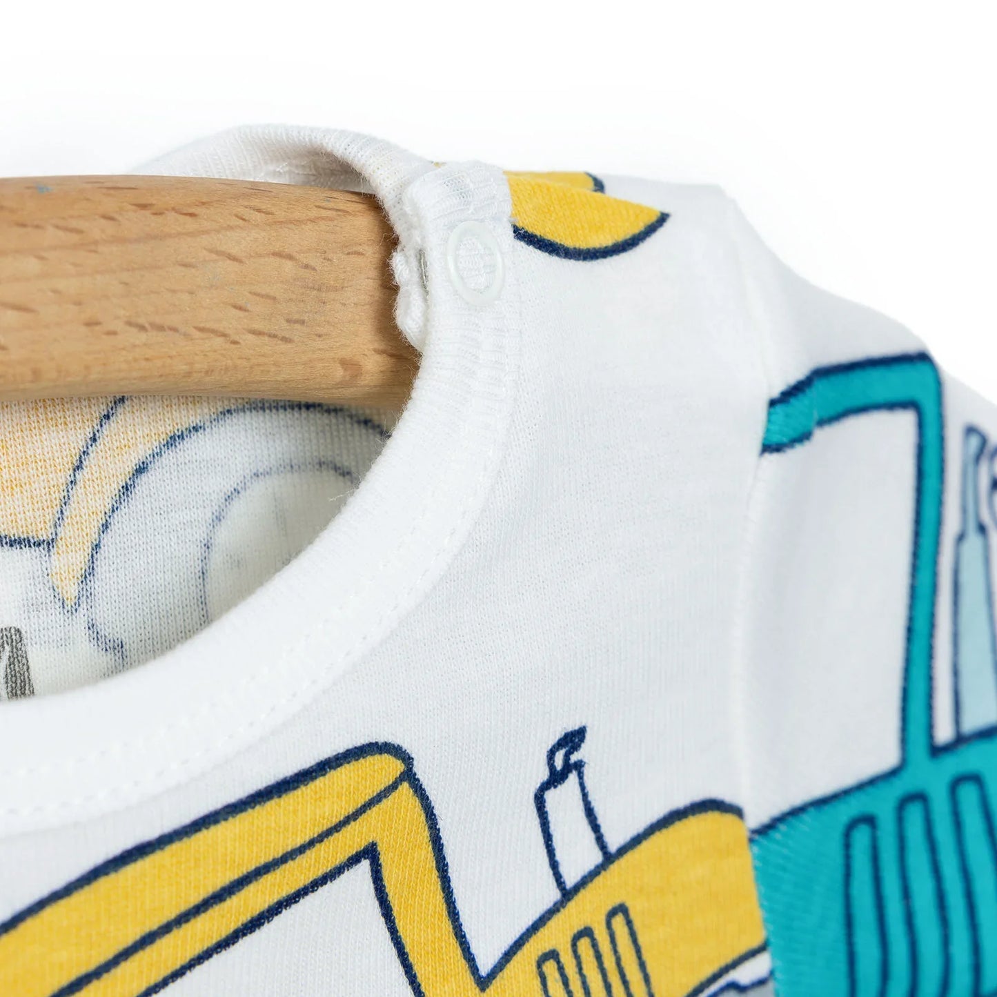 HelloBaby Animal Patterned Short Sleeve Body - Ecru