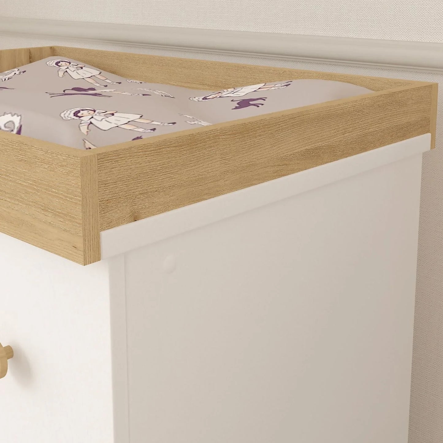 Shefa Kids 888 Changing Dresser - White/Oak