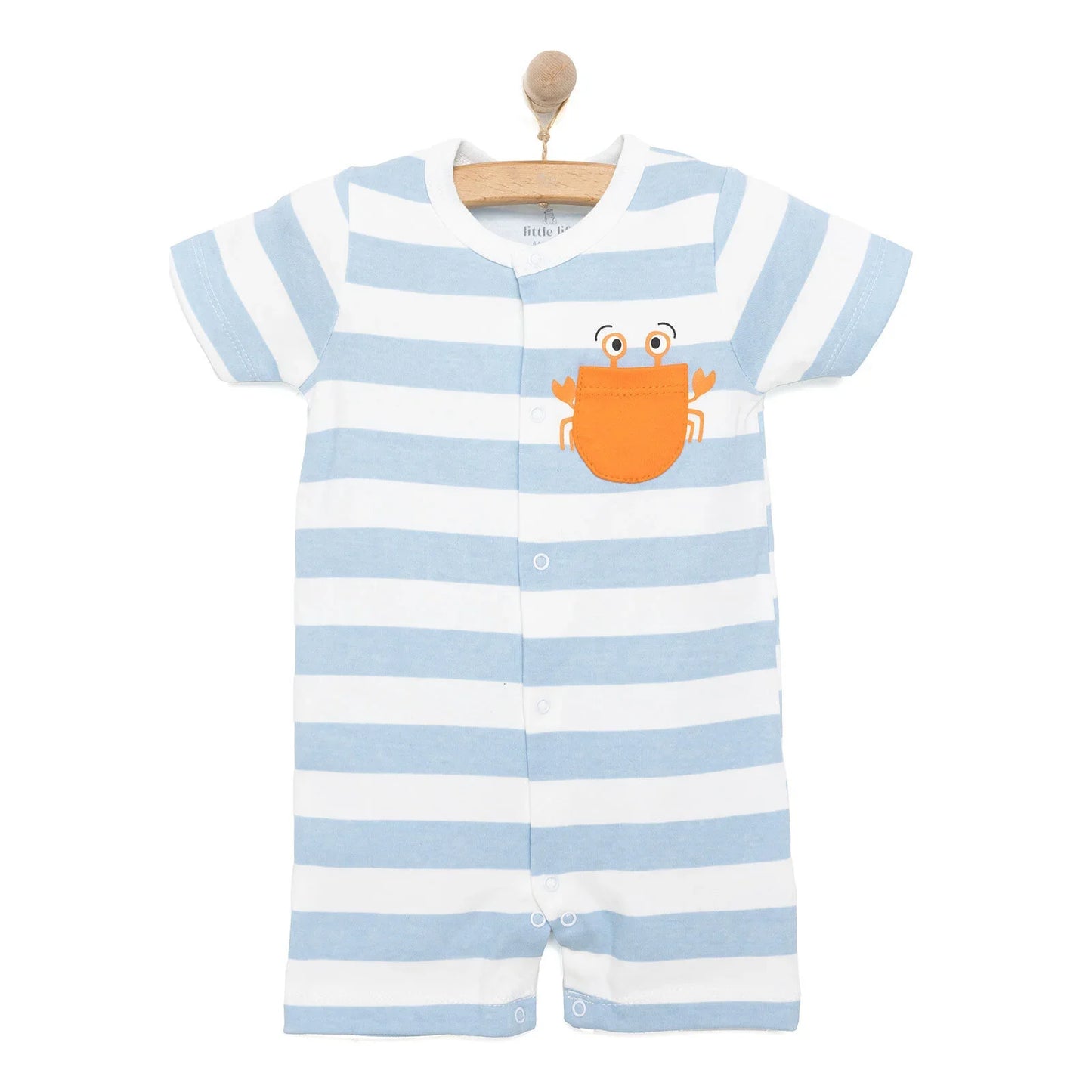 Little Life Newborn Boy Short Jumpsuit - Light Blue