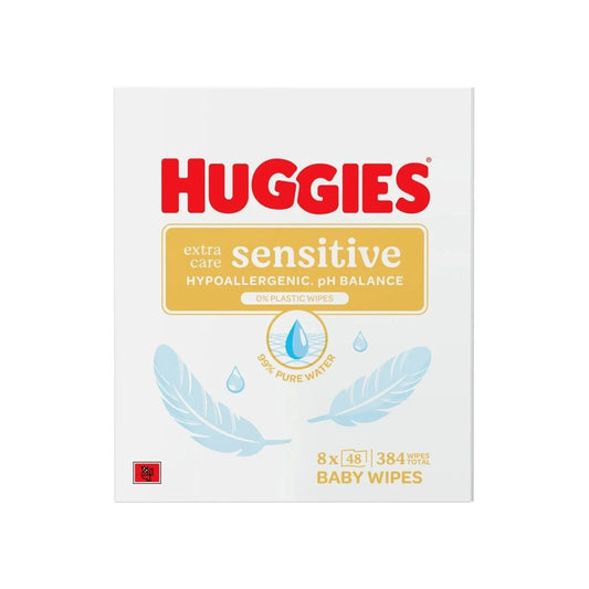 Huggies Pure Extra Sensitive Baby Wipes 8x48 pcs