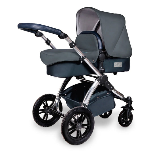 Ickle Bubba Stomp V4 2 In 1 Carrycot & Pushchair - Chrome/Blueberry