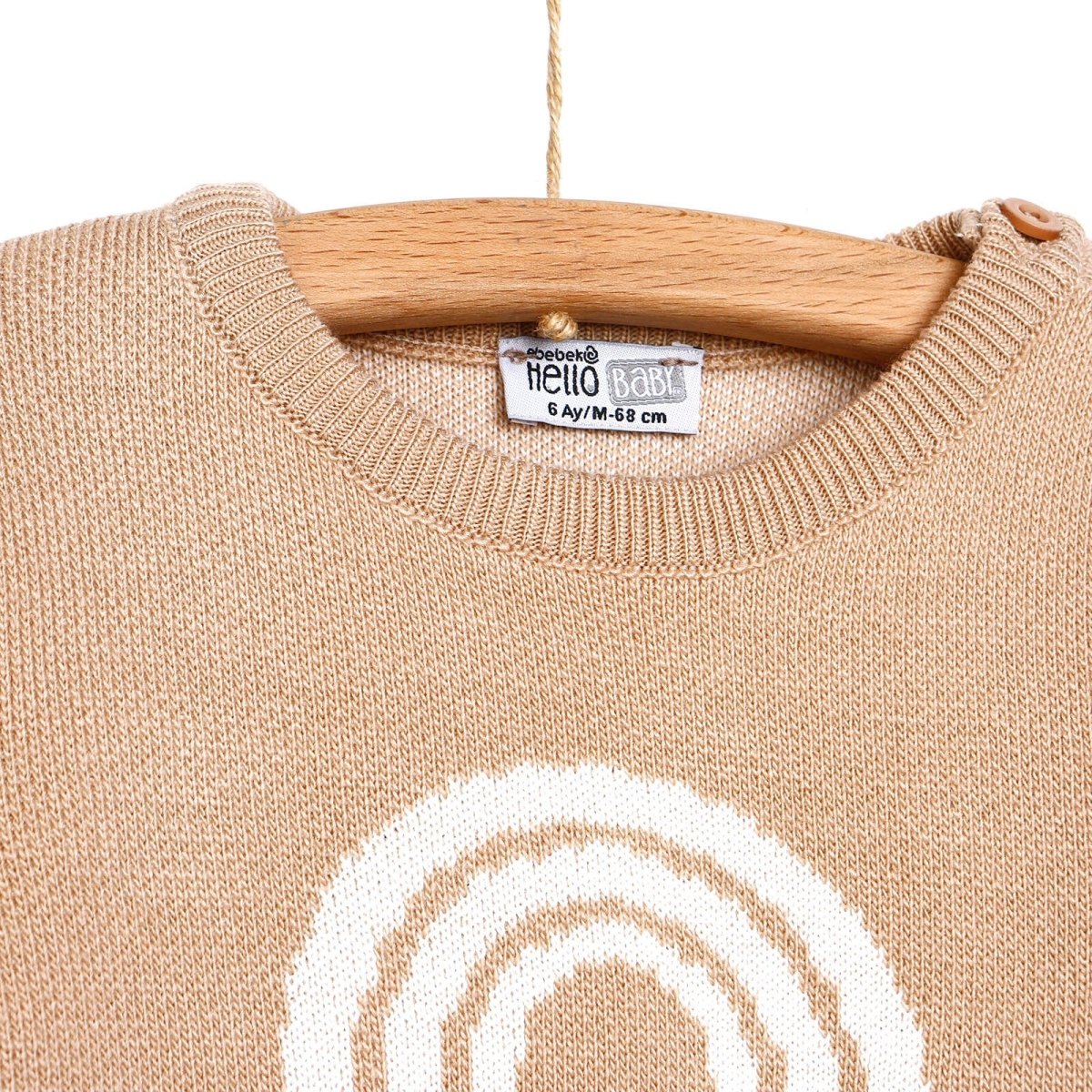 HelloBaby Newborn Rainbow Knit Sweatshirt Starter Set - Beige
