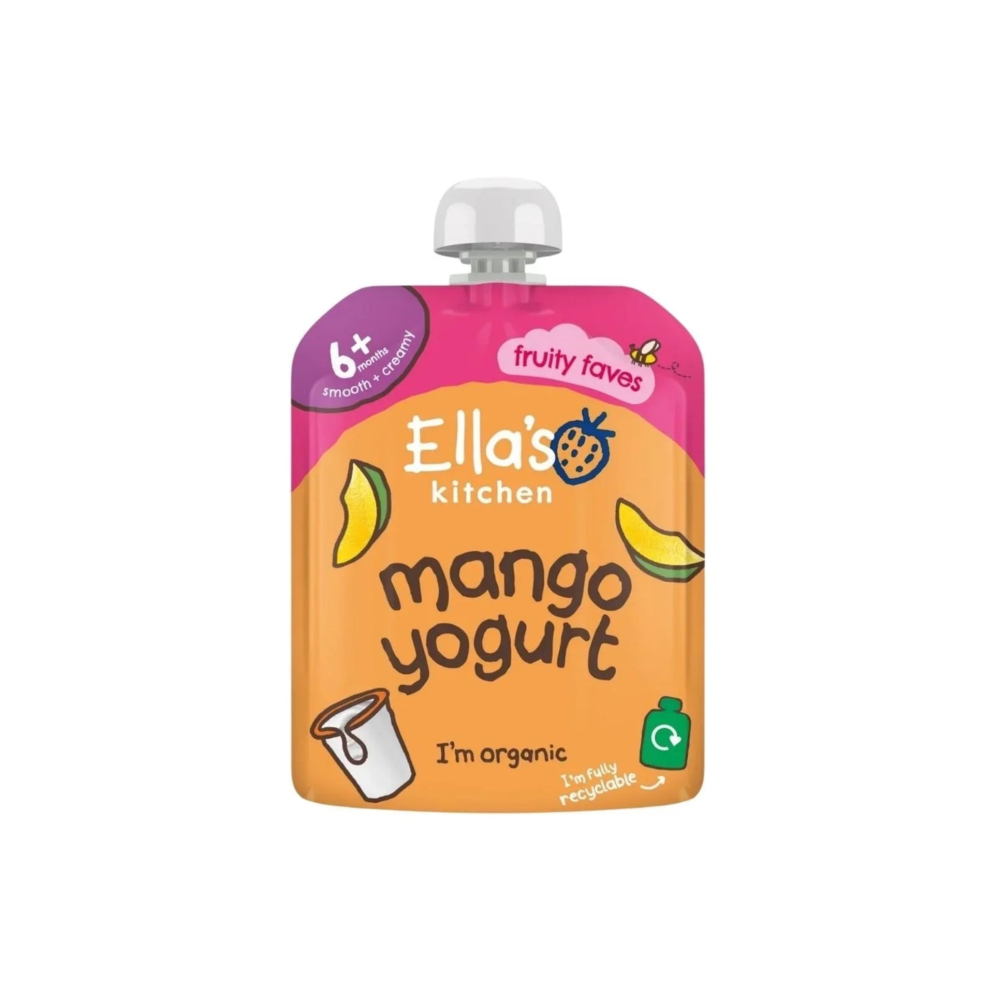 Ella's Kitchen Organic Mango Greek Style Yoghurt Baby Food Pouch 6+ months 90g