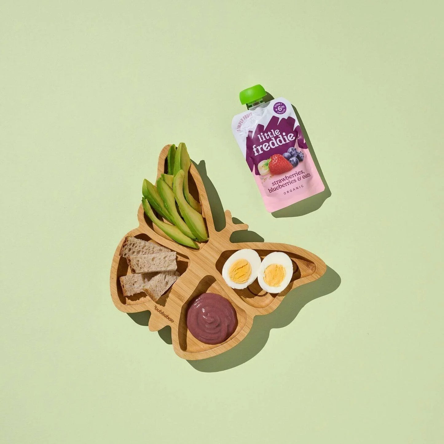 Little Freddie Organic Strawberries Blueberries & Oats Baby Food Pouch 6+ months 100g