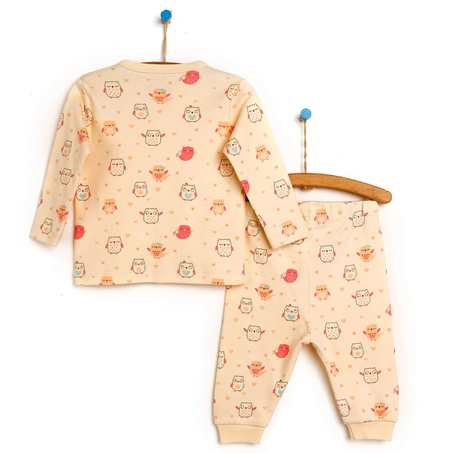HelloBaby Basic Baby Girl Pyjamas Set - Ecru