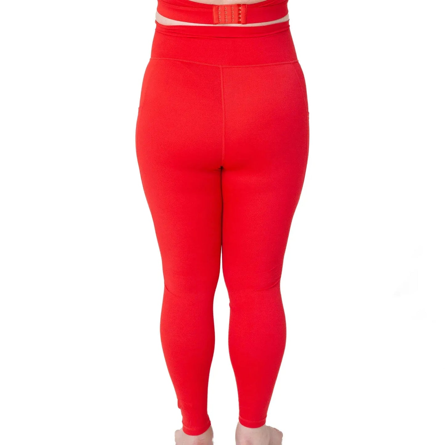 Latched Maternity and Postnatal Active Support Leggings - Red