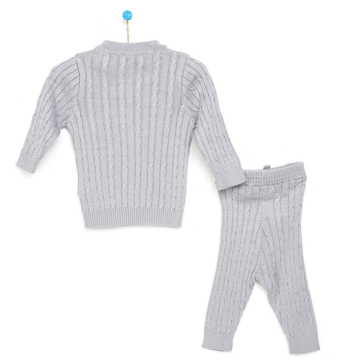 HelloBaby Newborn Knit Cardigan - Grey