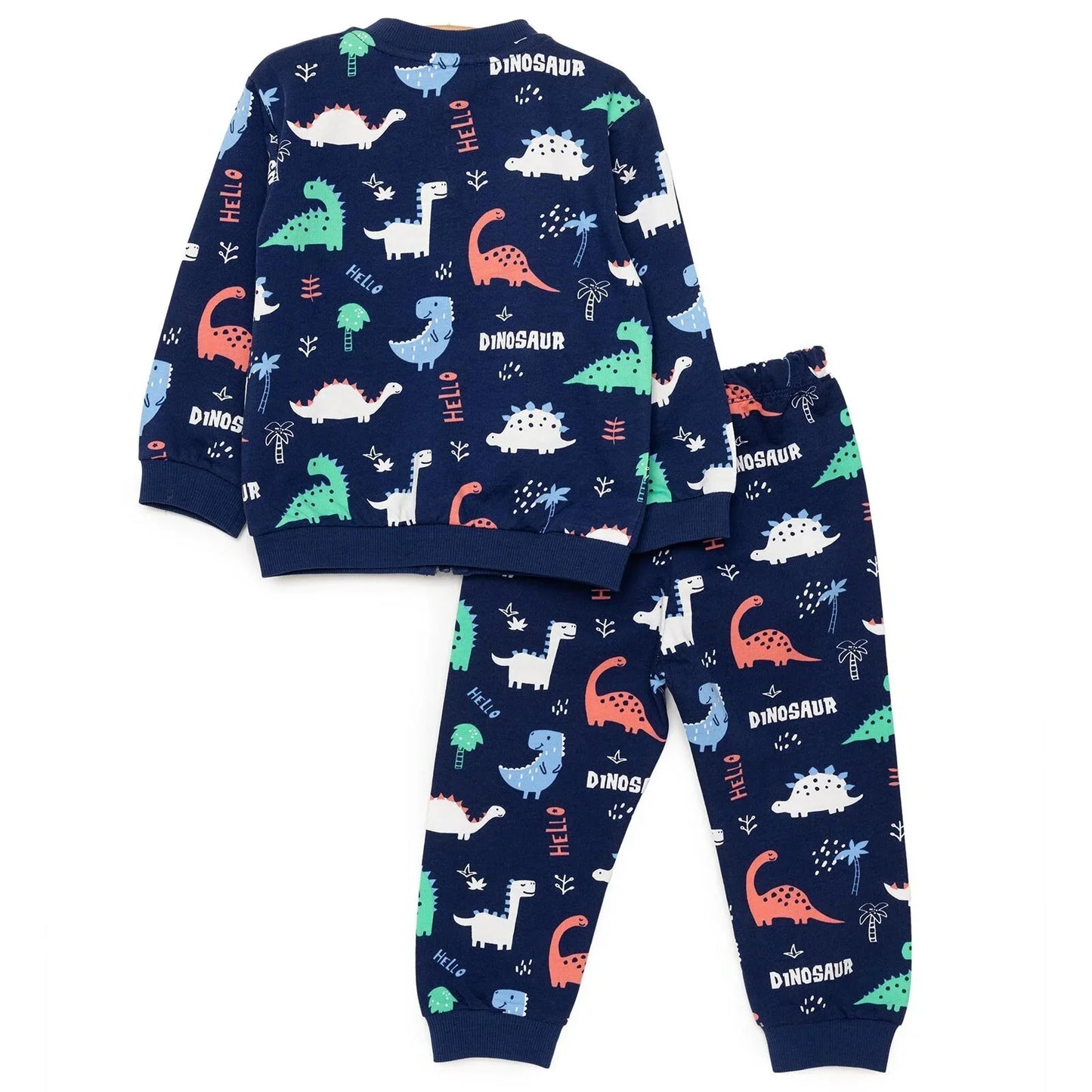 HelloBaby Basic Boy Dinosaur Patterned Jumpsuit - Printed