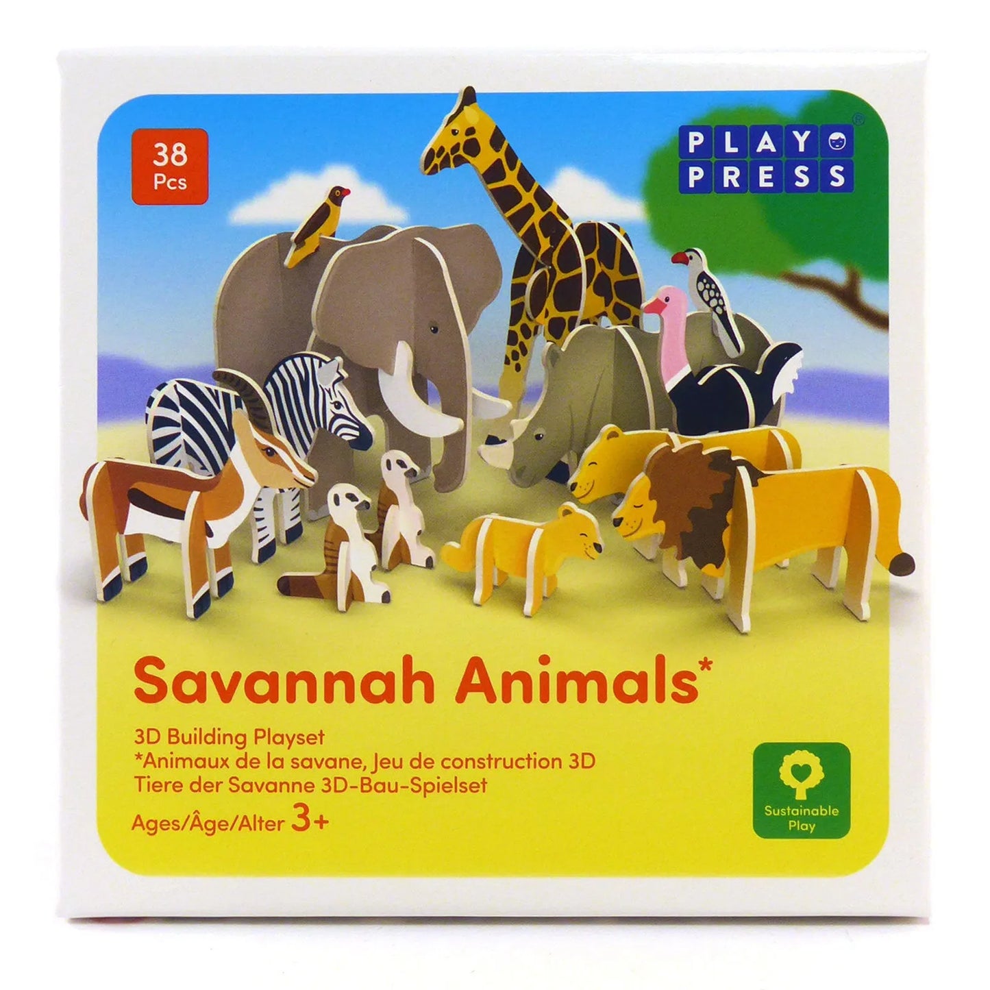 Playpress Toys Savannah Animals Playset
