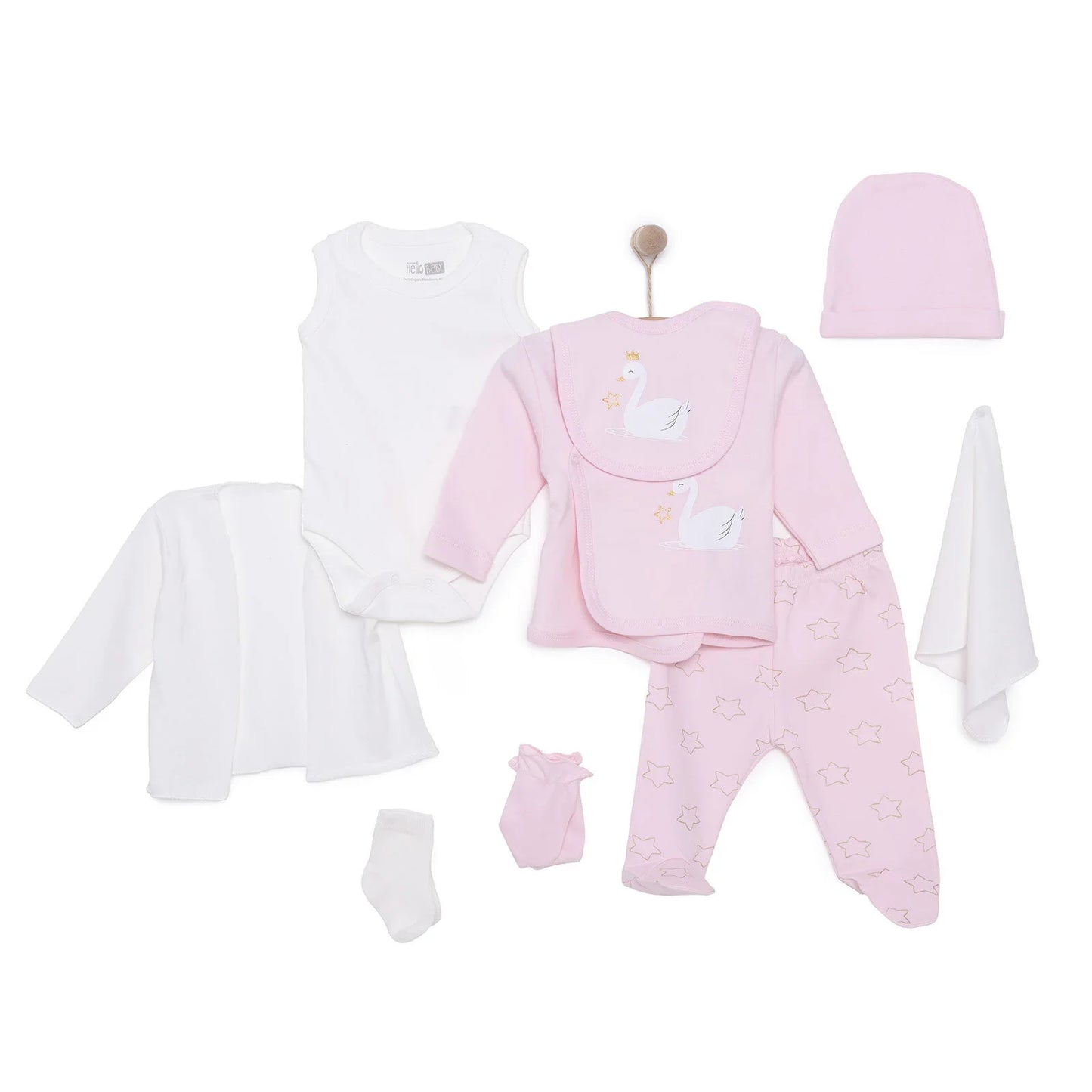 HelloBaby Newborn 10 pcs Starter Set - Pink