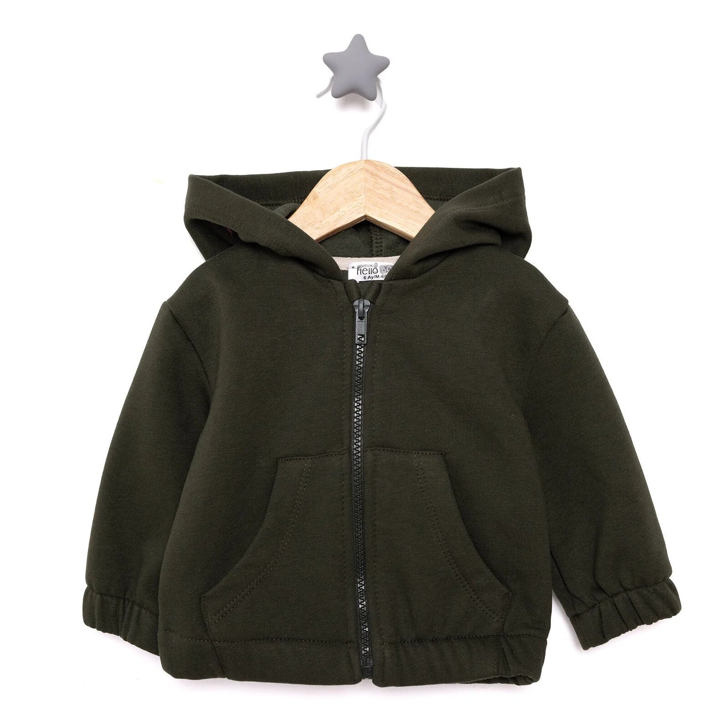 HelloBaby Basic Baby Boy Cardigan - Khaki
