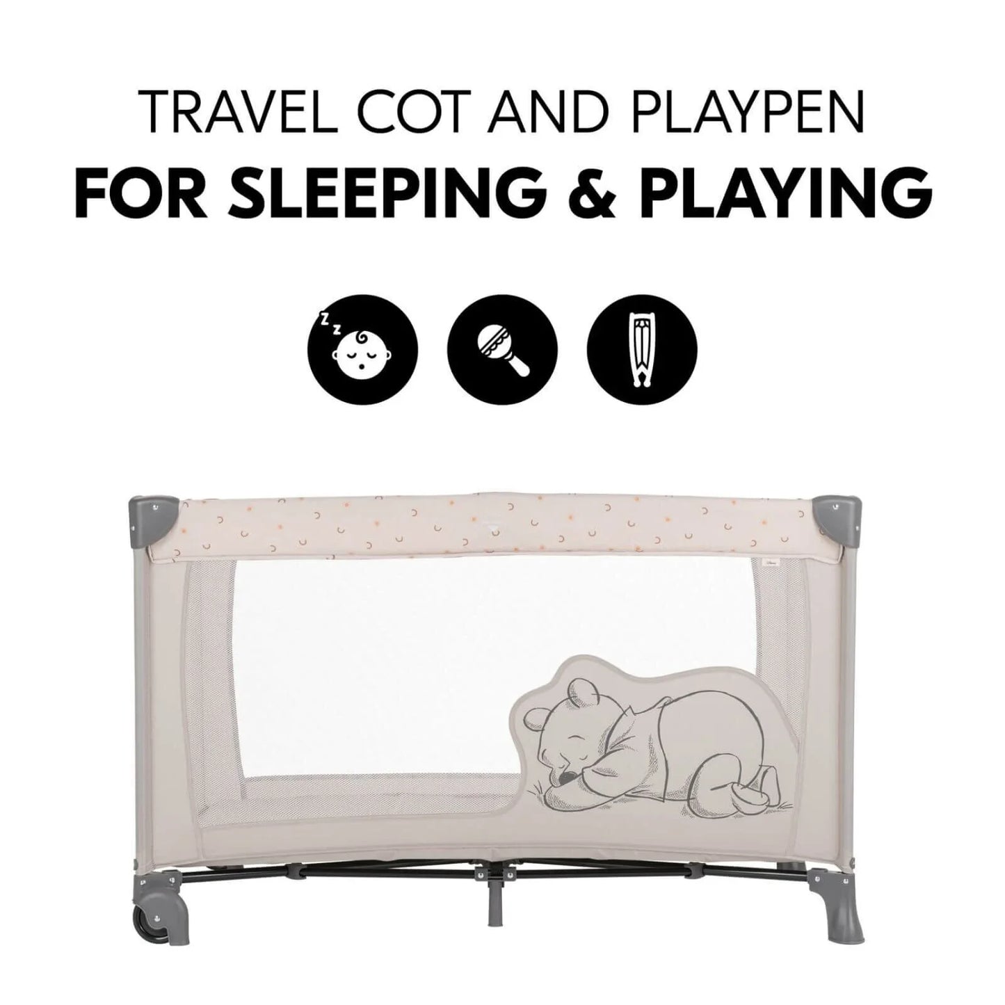 Hauck Dream N Play Go Travel Cot - Winnie the Pooh