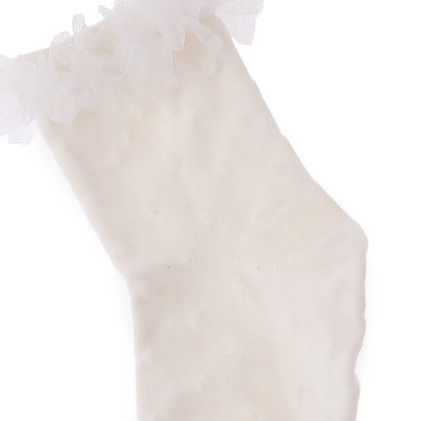 HelloBaby Girl Socks with Lace - White
