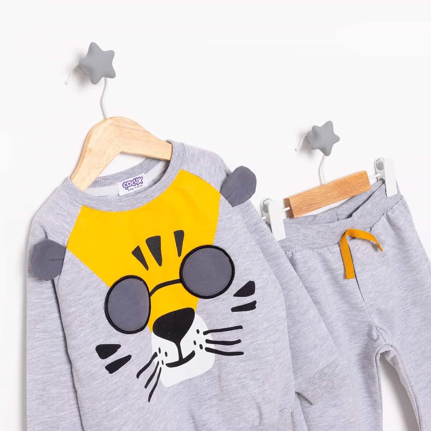 Cocux Animals Boy Jogging Set - Grey
