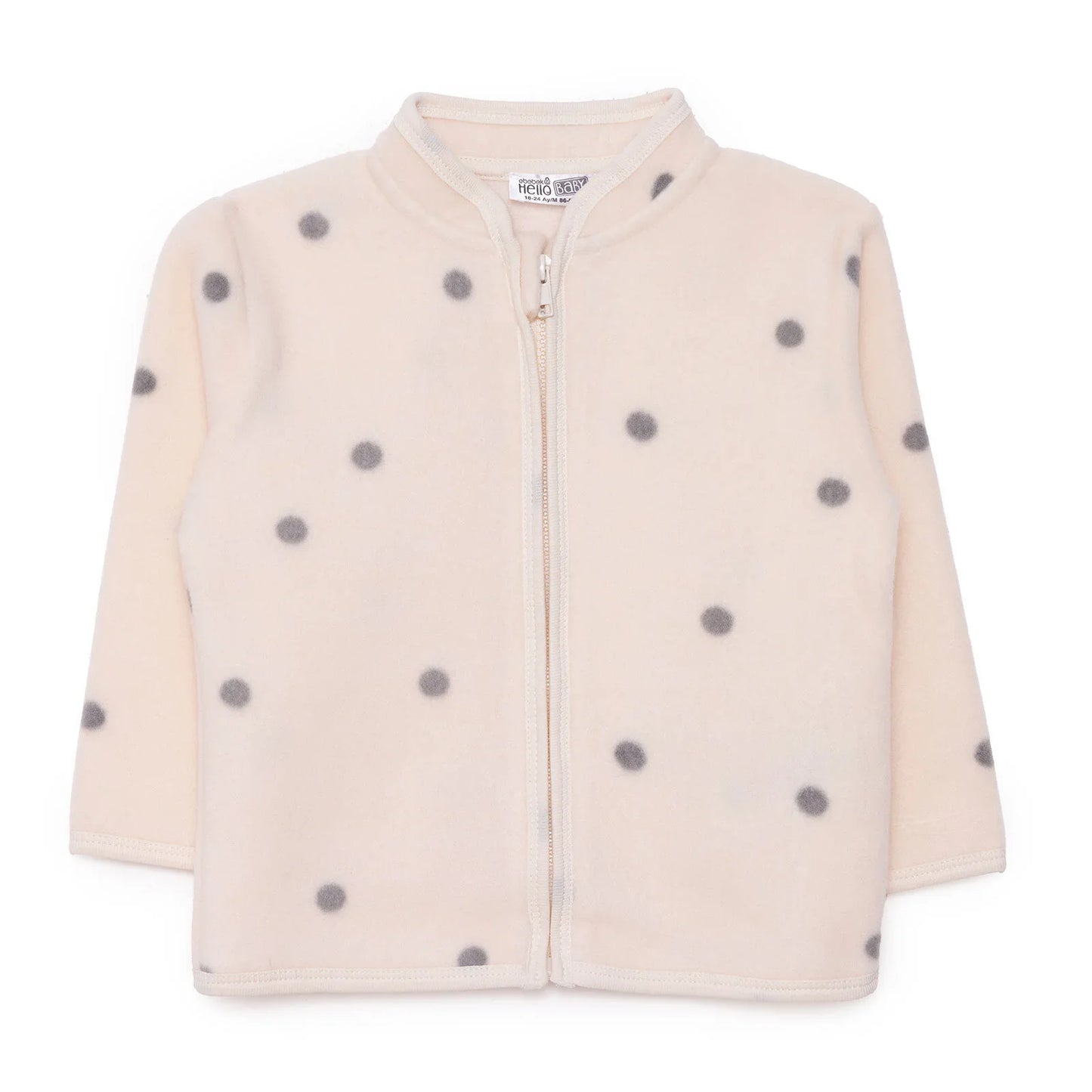 HelloBaby Polar Cardigan - Ecru Printed