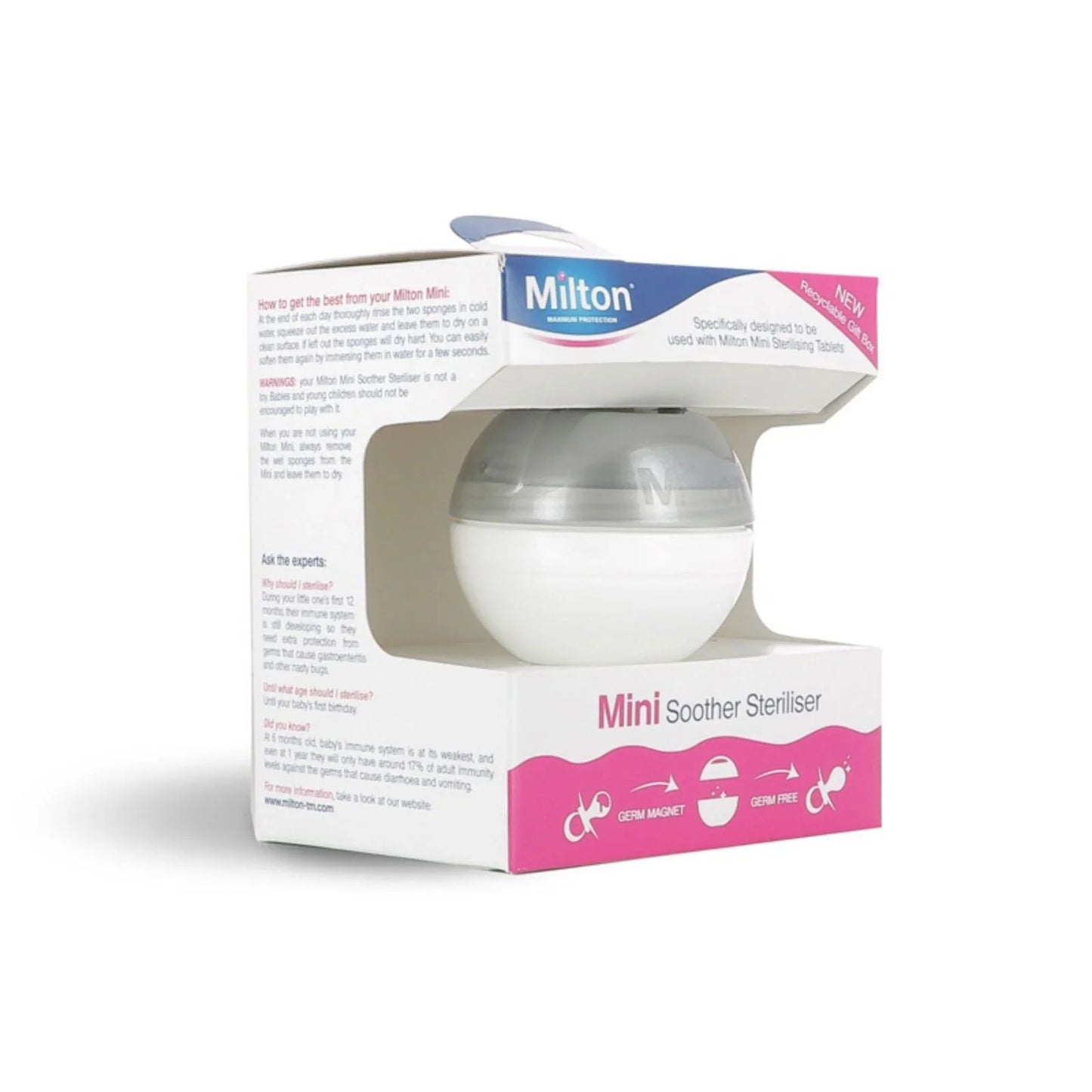 Milton Mini Soother Steriliser Silver