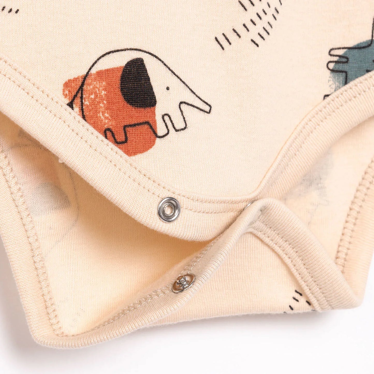 HelloBaby Boy Long Sleeve Bodysuit - Beige