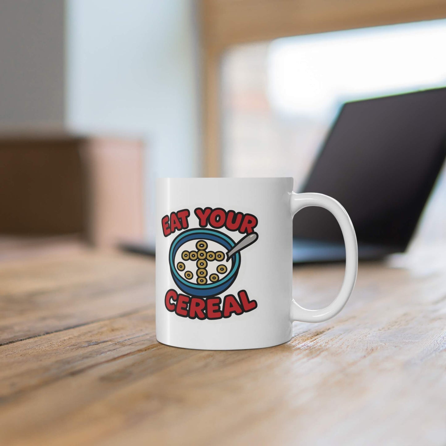 Eat Your Cereal Mug - Funny Christian Breakfast Cup - mezetto KEOLIX KEOLIX