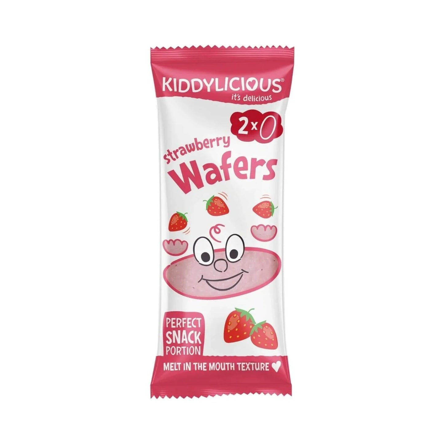 Kiddylicious Strawberry Maxi Wafers 6+ months 40g (10x4g)