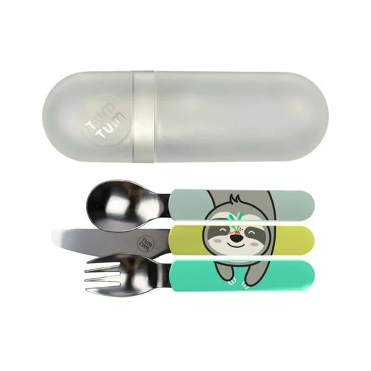 TUM TUM Travel Cutlery Set with Case - Stanley Sloth