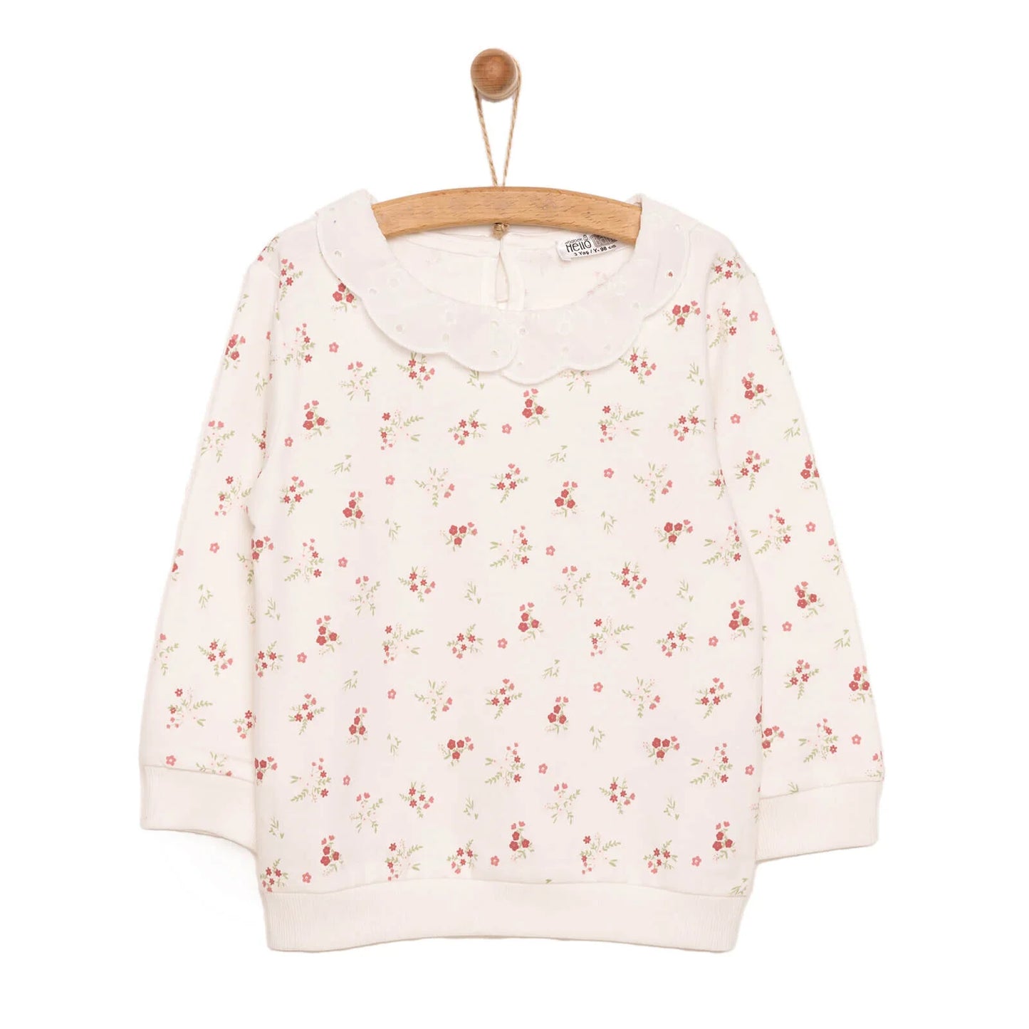 HelloBaby Baby Girl Winter Fairytale Sweatshirt - Ecru