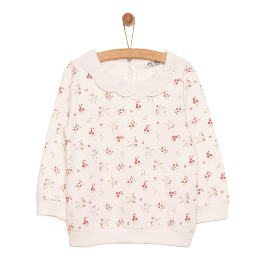 HelloBaby Baby Girl Winter Fairytale Sweatshirt - Ecru