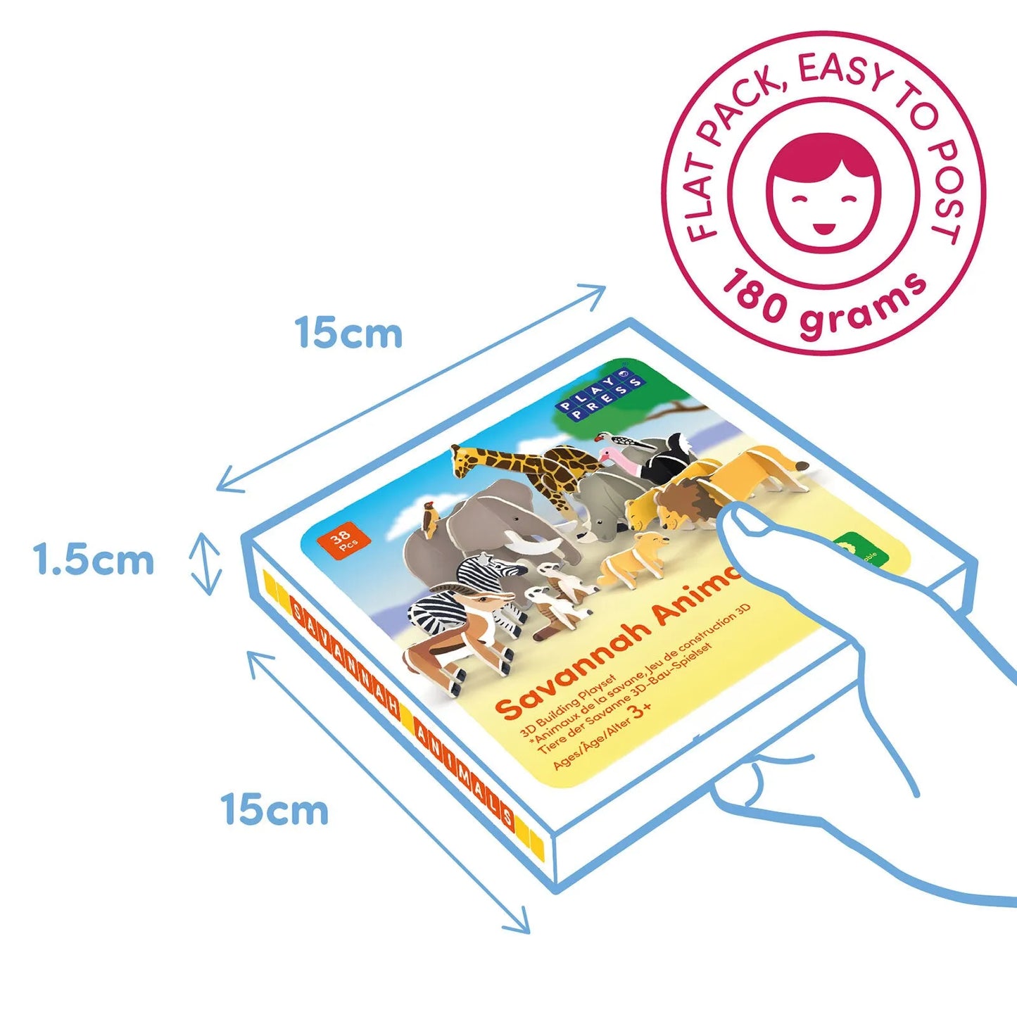 Playpress Toys Savannah Animals Playset