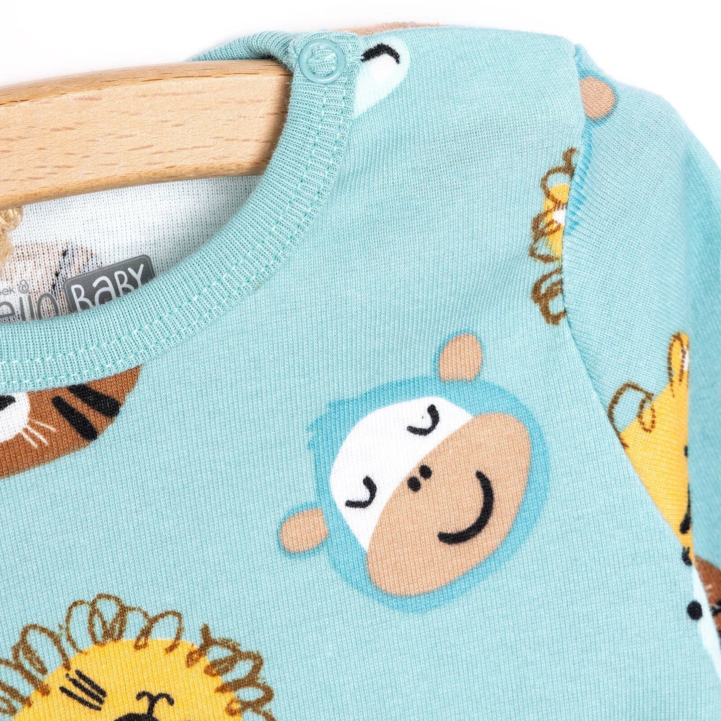 HelloBaby Boy Long Sleeve Bodysuit - Petrol Green