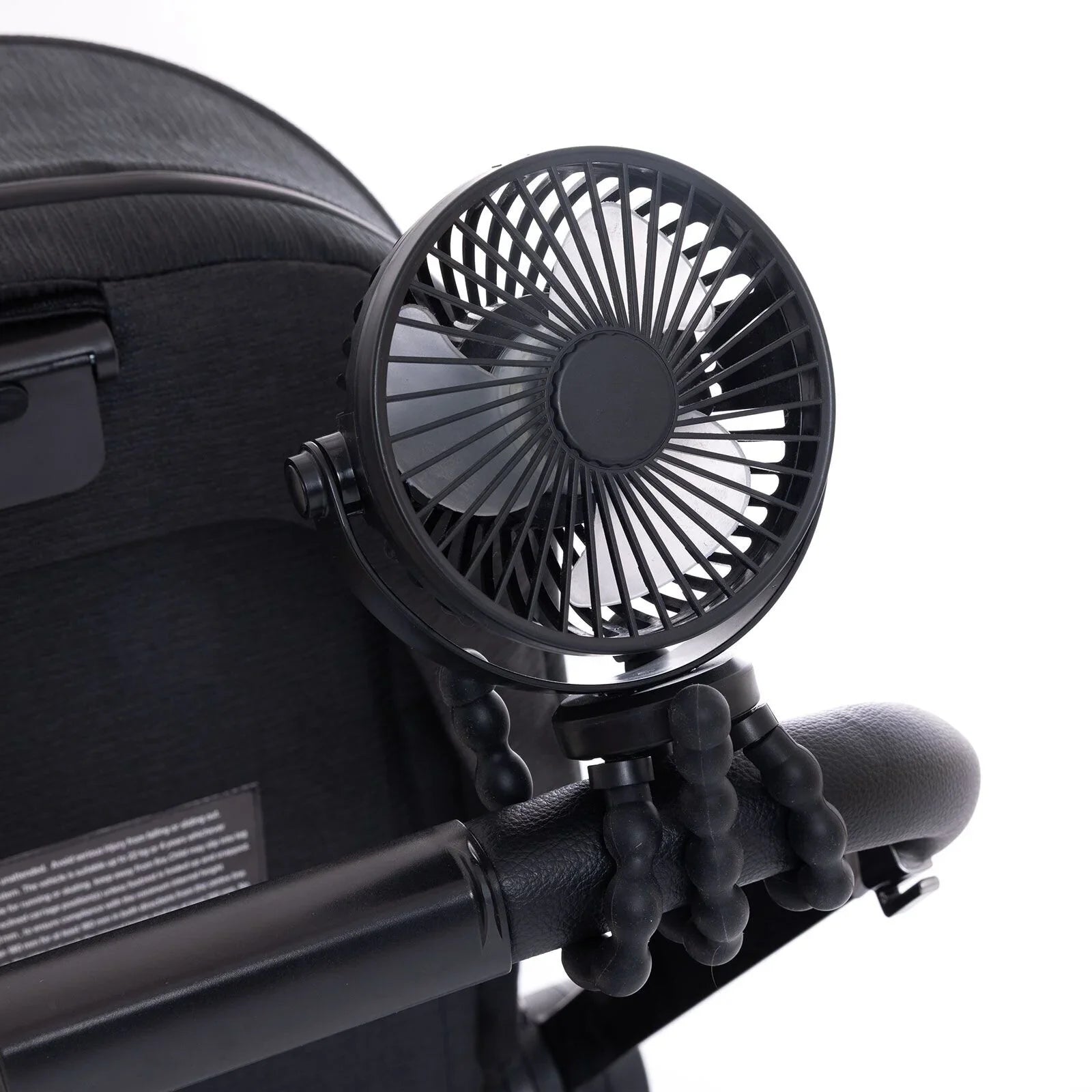 ebaby Rechargeable Stroller Fan - Black - mezetto