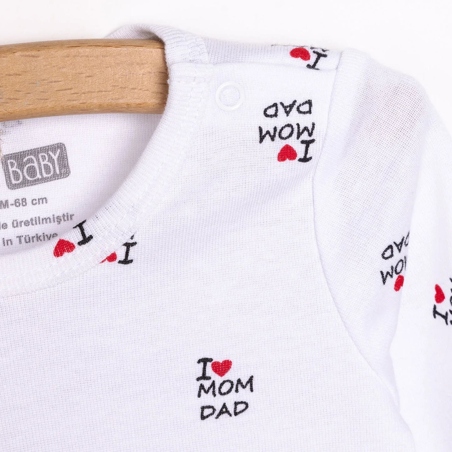 HelloBaby Unisex Long Sleeve Bodysuit - White