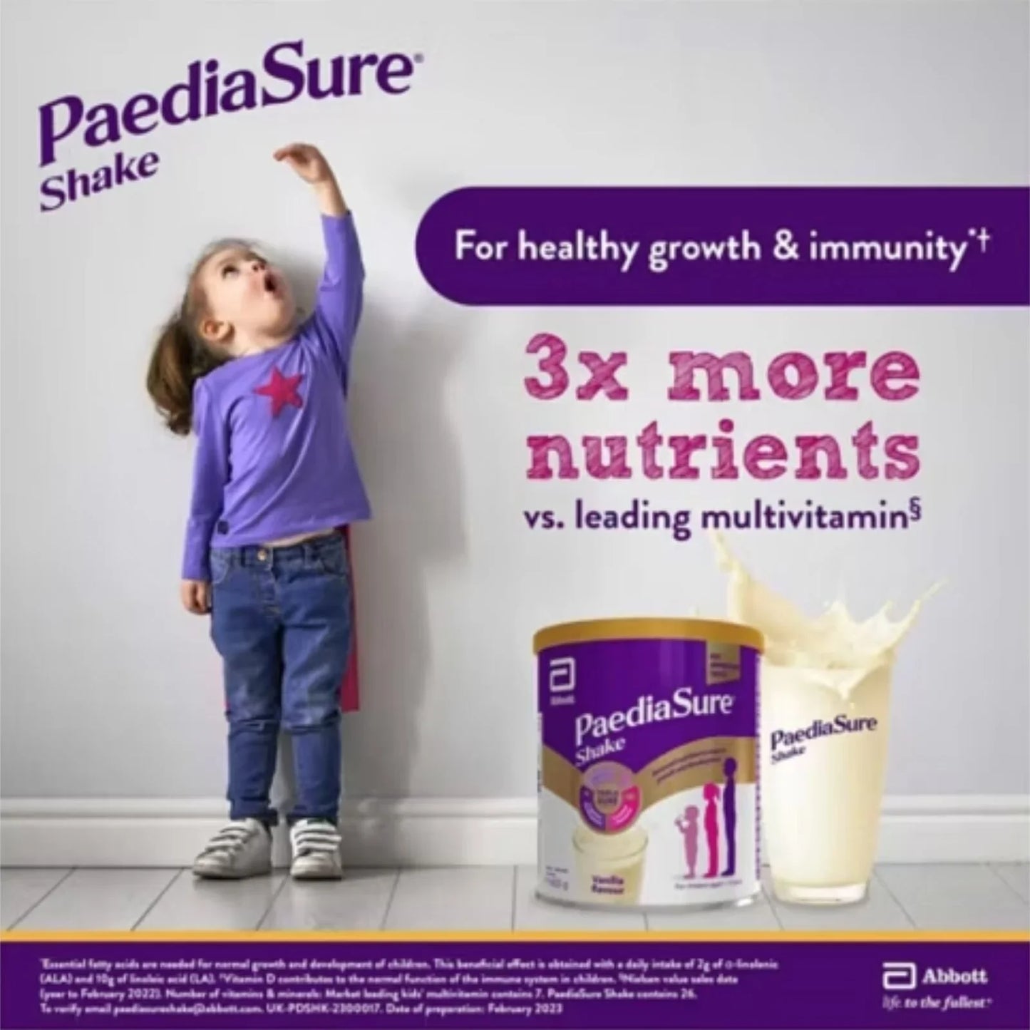 PaediaSure Shake Vanilla Flavoured Nutritional Supplement Powder for Kids 400g
