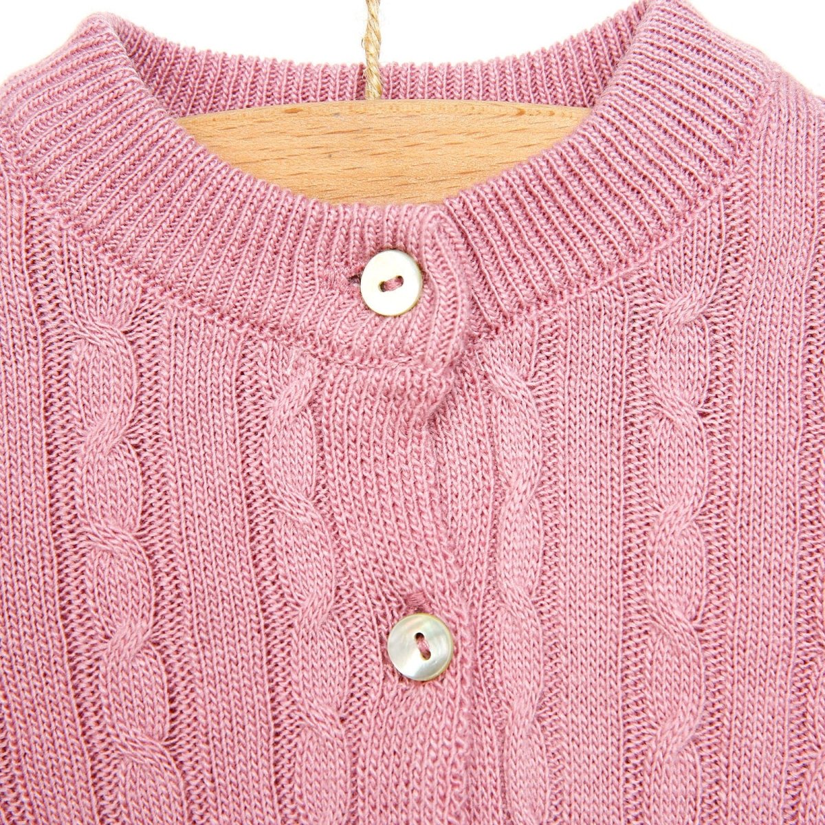 HelloBaby Newborn Knit Cardigan - Light Rose