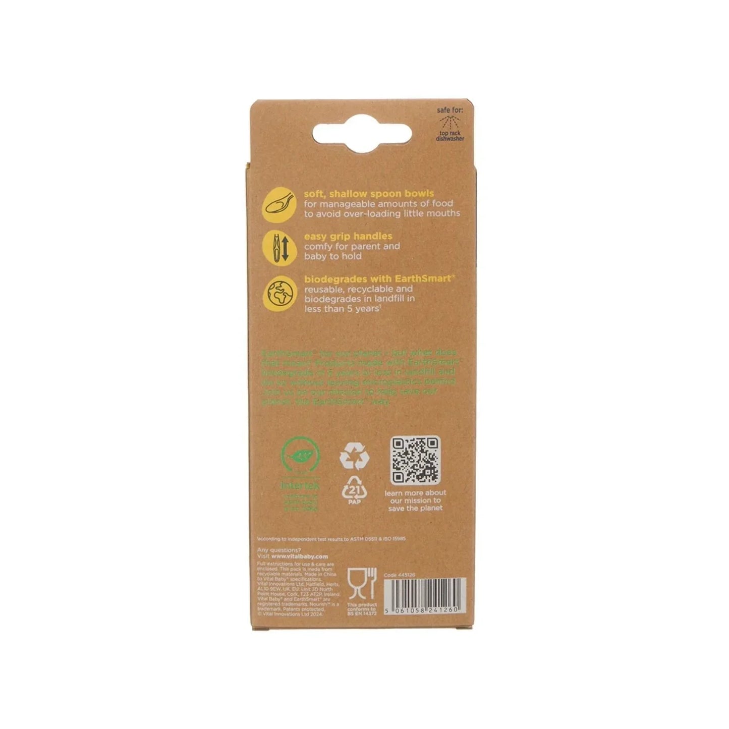 Vital Baby Nourish Start Weaning Spoons Natural Pack of 5