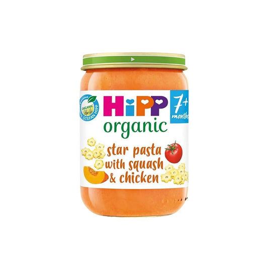 HiPP Organic Star Pasta with Squash & Chicken Baby Food Jar 7+ months 190g