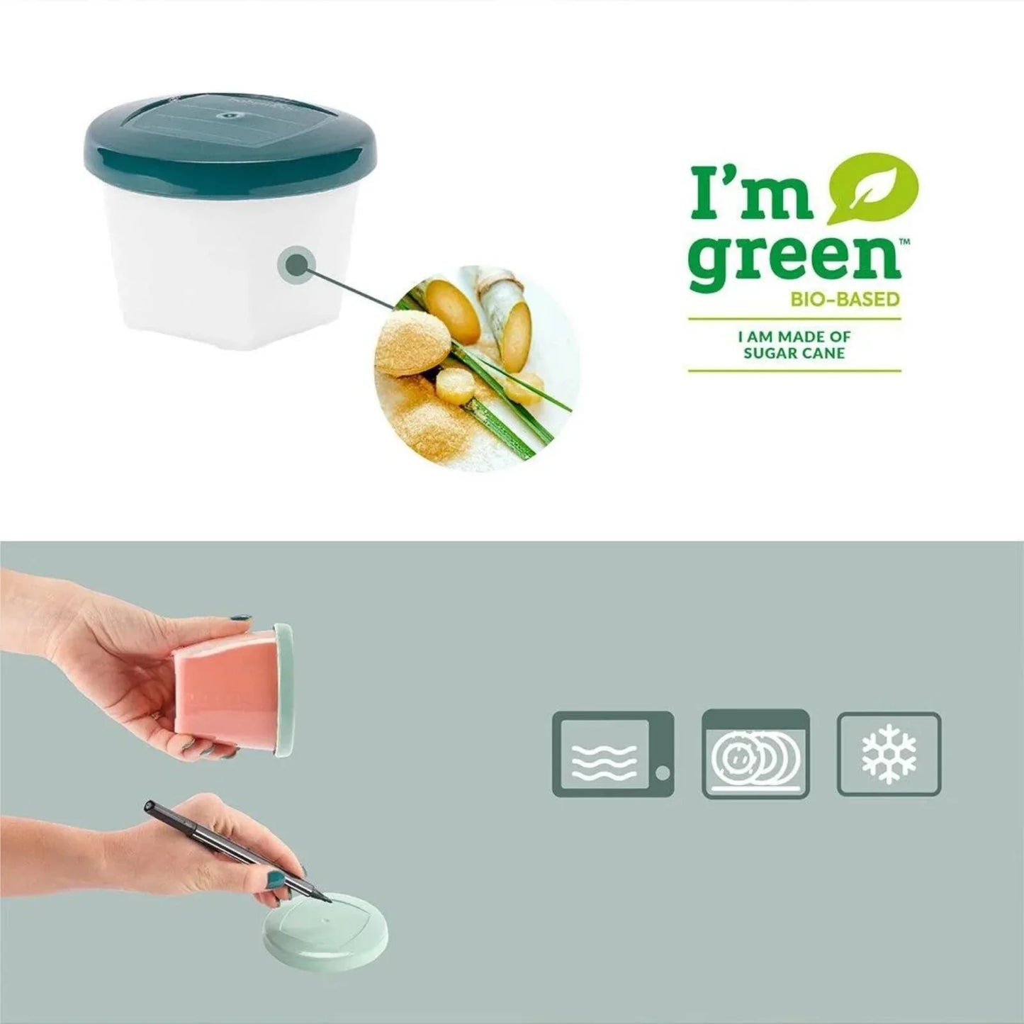 Babymoov Bio-Sourced Babybols Food Containers 250ml Pack of 6