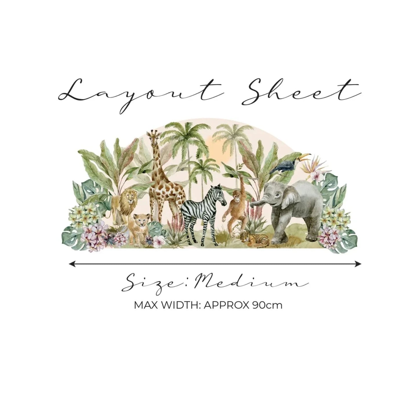 Live Vida Tropical Safari Semi-Circle Wall Sticker