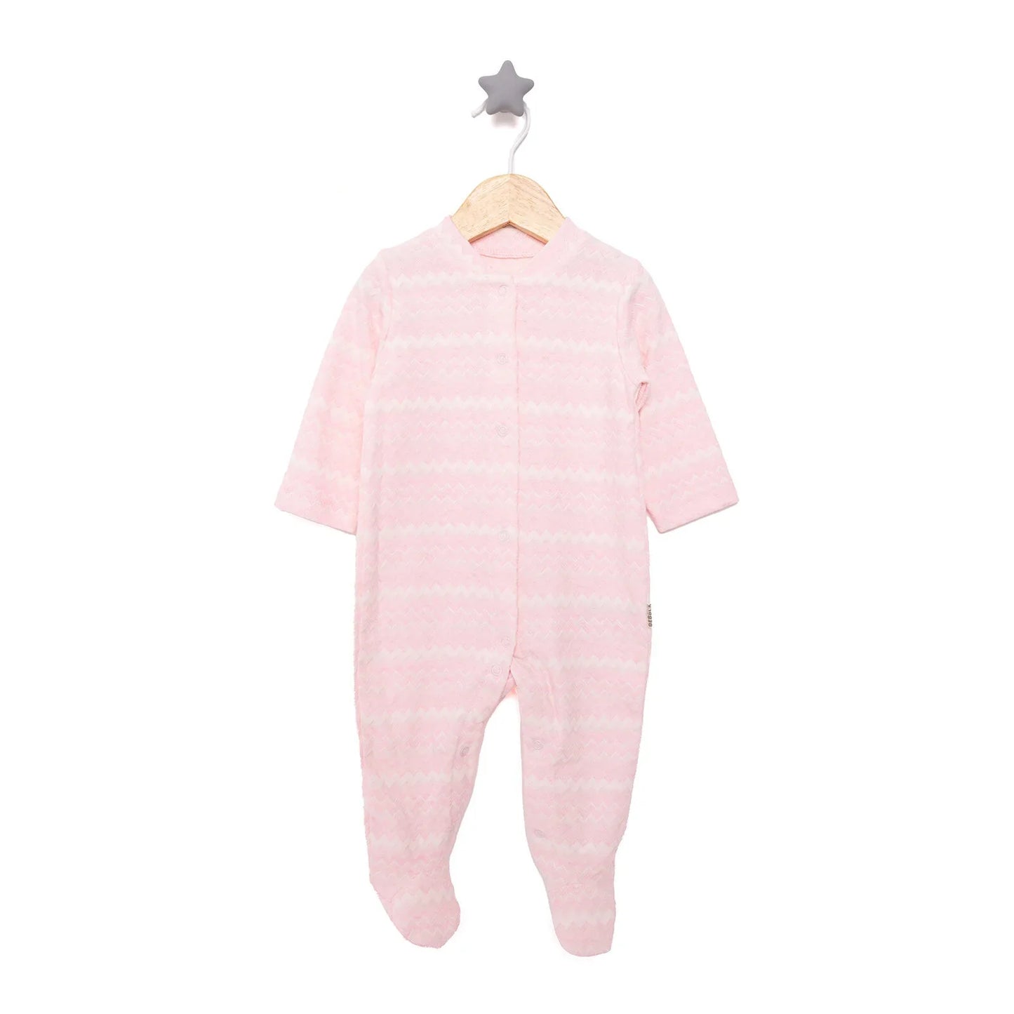 Bebbek Unisex Footed Jumpsuit - Light Pink